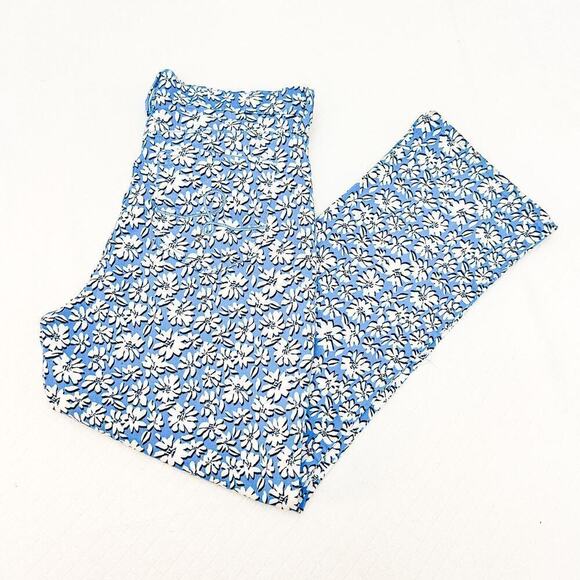 Lilly Pulitzer Flower Printed Denim Jean Pants Wide Leg Size 8 - Picture 9 of 9